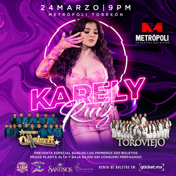 Esto cuesta el boleto VIP para ver a Karely Ruiz en Torreón