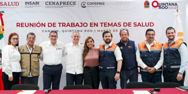 Mara Lezama y López-Gatell dieron el banderazo a la campaña “Transformemos juntos la salud de Quintana Roo, eliminemos los criaderos de moscos”.