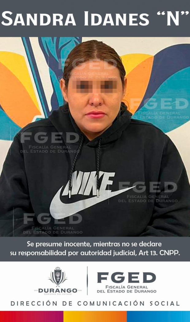 Sandra Idanes "N", detenida por caso de brote de meningitis micótica.