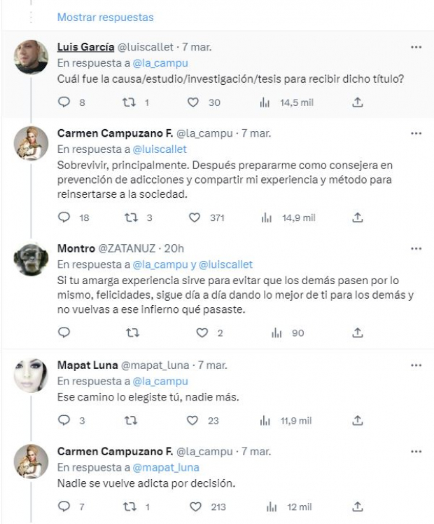 Comentarios que critican a Carmen Campuzano