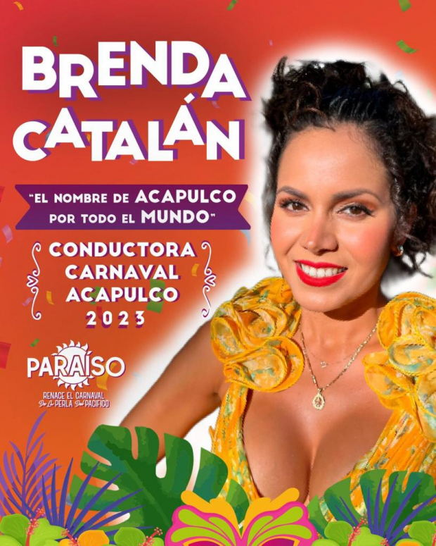 Brenda Catalán, conductora del Carnaval de Acapulco