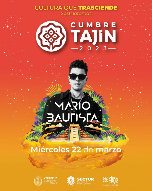 El cantante Mario Bautista se presentará durante la inauguración de la Cumbre Tajín
