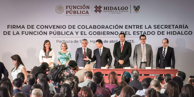 El convenio permitirá al personal de la Secretaría de Contraloría de Hidalgo utilizar la tecnología de la federación para implementar un sistema eficiente en la gestión del presupuesto público.