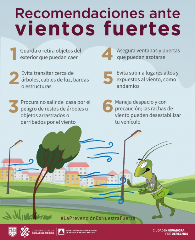 Para este domingo 16 de abril, se esperan ráfagas de viento de hasta 50 kilómetros por hora en la capital del país