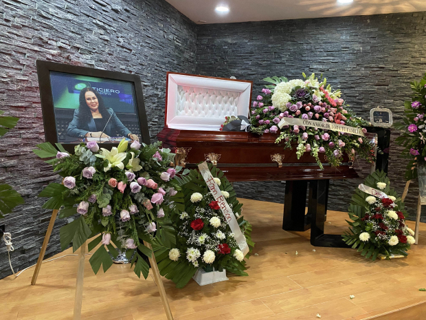 El funeral de la periodista Lourdes Maldonado, en Tijuana, en 2022.