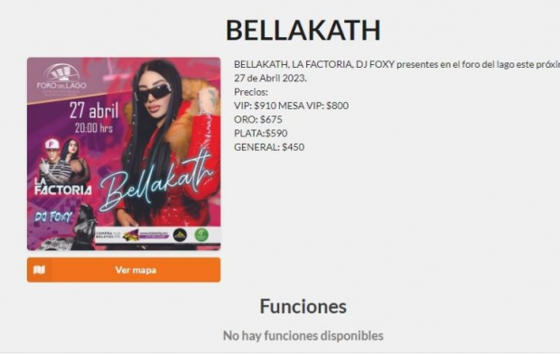 Habrían cancelado concierto de Bellakath