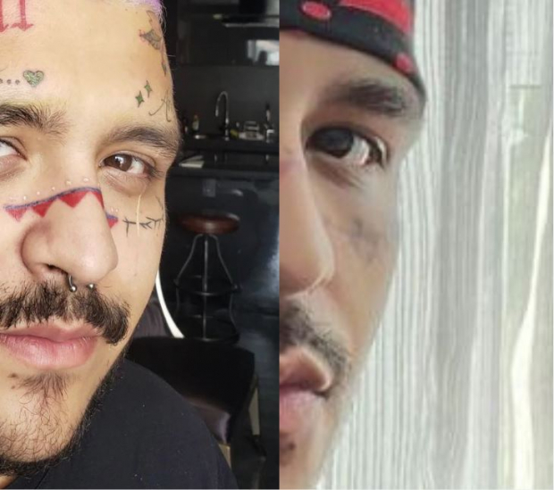 El antes y después de Christian Nodal de sus tatuajes en la cara