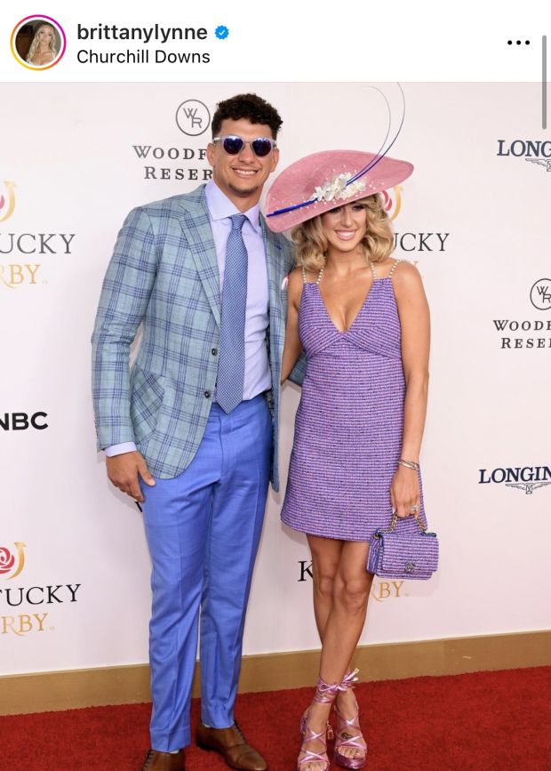 Brittany y Patrick Mahomes Kentucky Derby