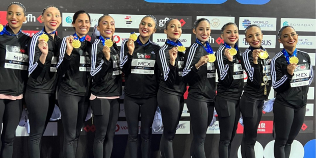 México ganó su tercer oro en la Copa del Mundo de Natación Artística