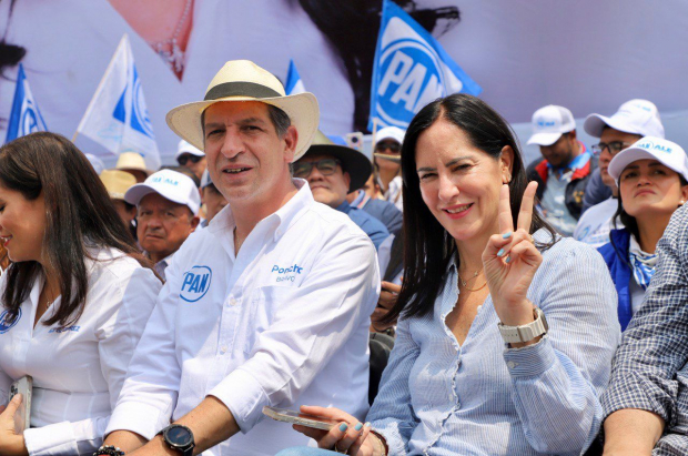 Lía Limón en un acto de respaldo a la candidata por el Edomex, Alejandra Del Moral, a dos semanas de la elección