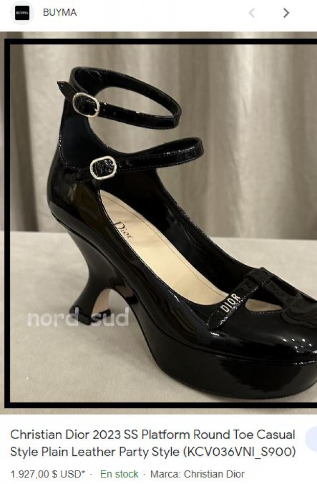 Zapatos que usó Yalitza Aparicio en el desfile de Dior