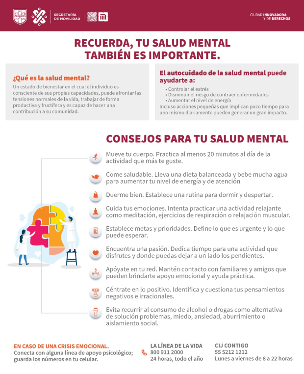 Consejos sobre Salud Mental que da el Metro CDMX