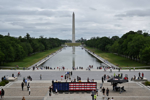 Aspecto de la conmemoración del Memorial Day en Washington D.C., Estados Unidos.