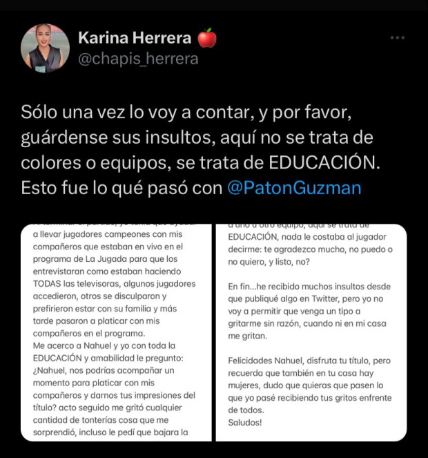 Karina Herrera explica la polémica con Nahuel Guzmán, portero de Tigres