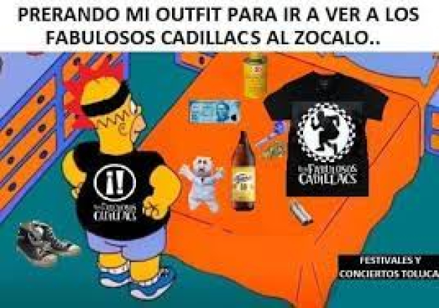Memes sobre Los Fabulosos Cadillacs en el Zócalo de la CDMX.