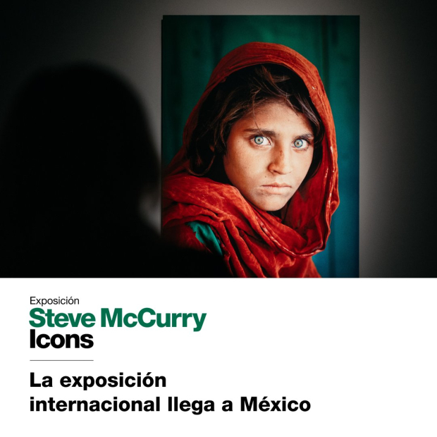 Promocional de ICONS, exposición de Steve McCurry