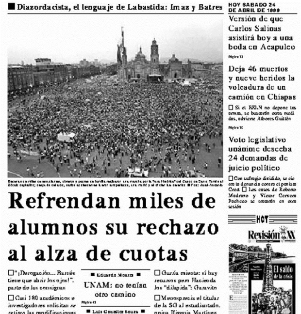 UNAM hizo huelga en 1999