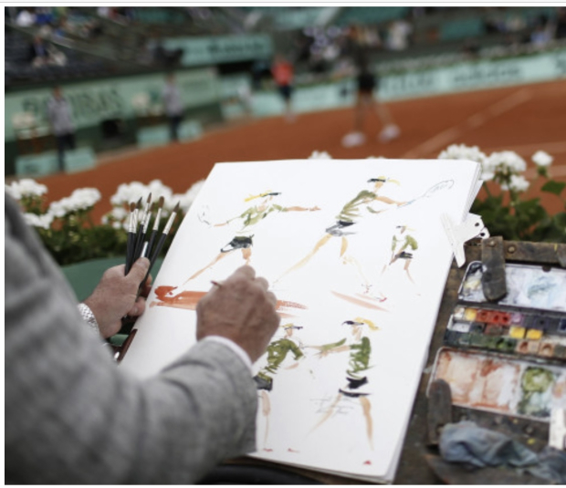 Pintura María Sharápova Roland Garros 2012