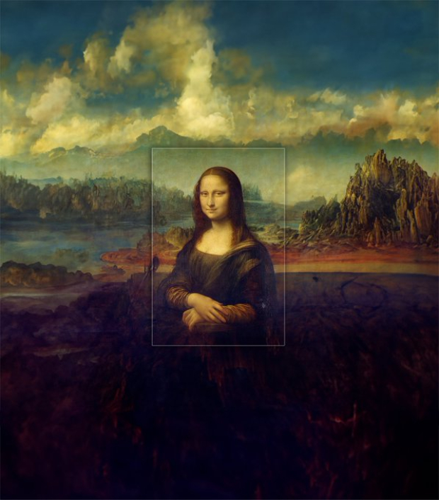 El paisaje detrás de la Mona Lisa.