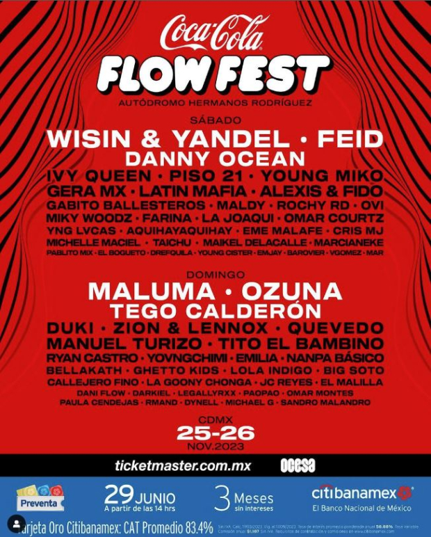Flow Fest 2023 Revelan el cartel oficial con Wisin y Yandel, Maluma