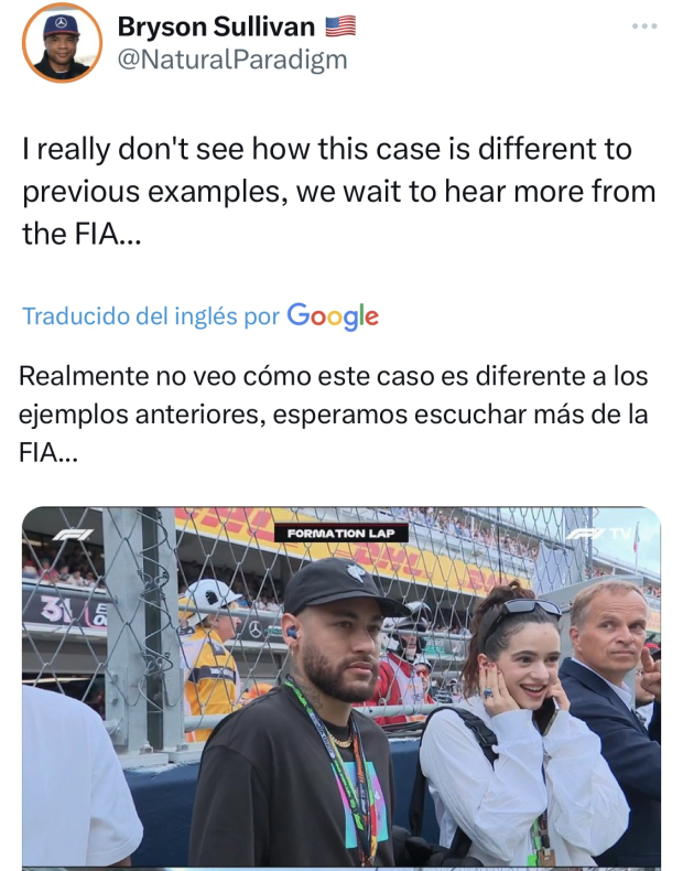 Neymar y Rosalía en la parrilla del GP de España