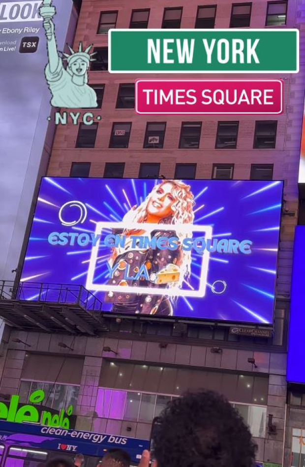 Wendy Guevara aparece en Times Square en Nueva York