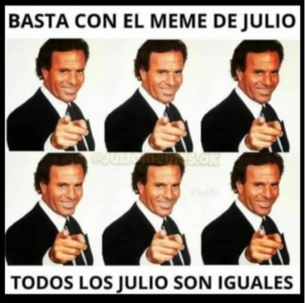 Los memes de Julio Iglesias son la sensación en redes sociales a lo largo del mes de julio.