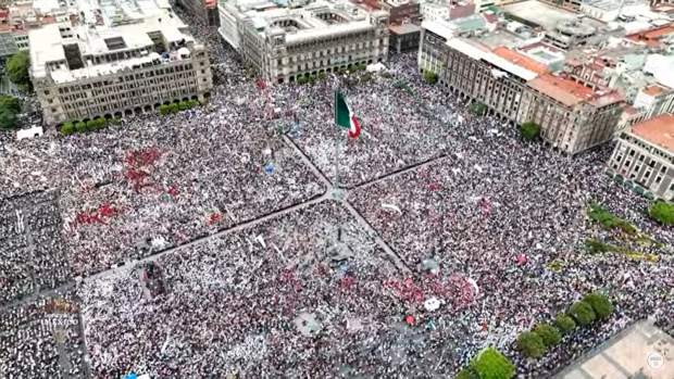 El Zócalo de la Ciudad de México.