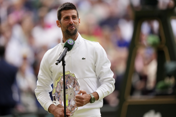 Novak Djokovic, tras quedar segundo lugar en el campeonato de Wimbledon 2023