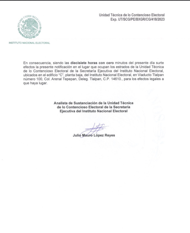 INE notifica a AMLO fallo para dejar de pronunciarse sobre temas electorales y aspirantes presidenciales2/2 