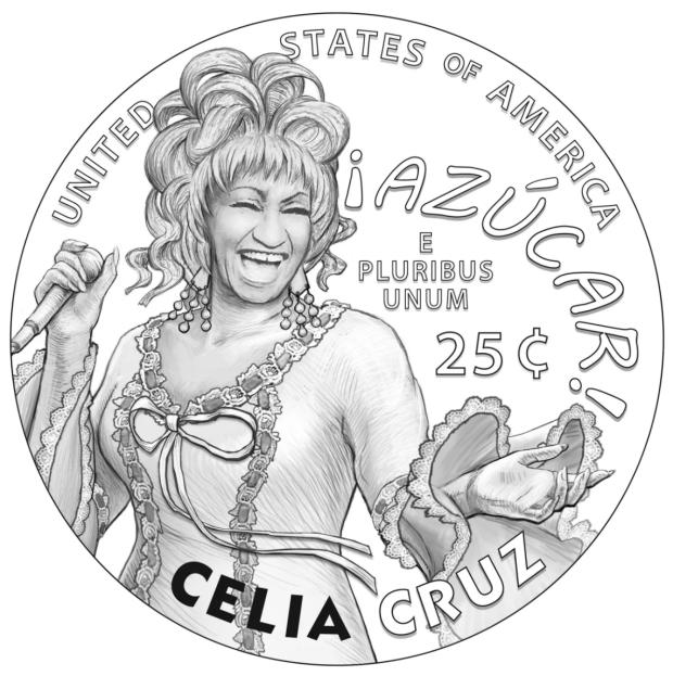 Así sería la moneda conmemorativa de Celia Cruz.