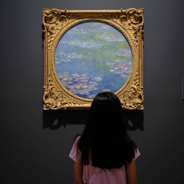 Nenúfares de Monet en el Taller de pintura del Museo Nacional de Arte.