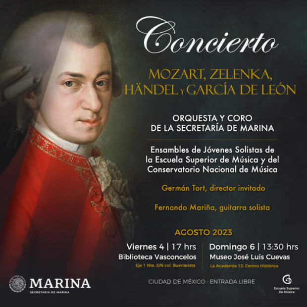 Concierto Mozart, Zelenka, Händel y García de León.