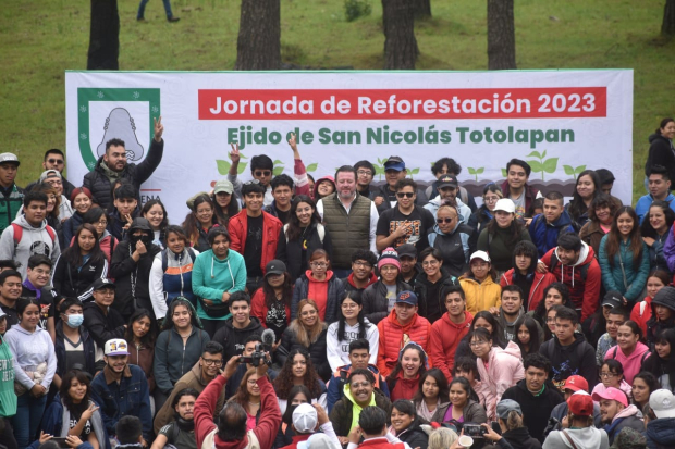 Exitosa jornada de reforestación en La Magdalena Contreras, trabajadores y sociedad civil unen esfuerzos