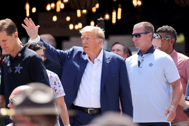 Donald Trump, durante un evento de campaña en Iowa.