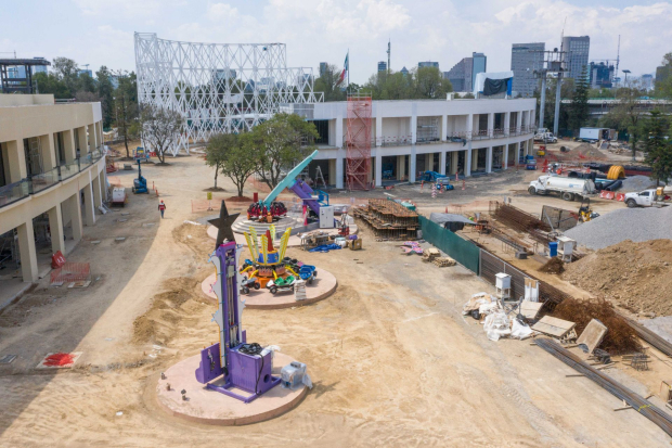 Así es como se ven, al 12 de agosto, los avances en la construcción del Parque Aztlán.