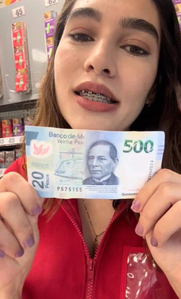 Así luce el billete fake de 520 pesos.