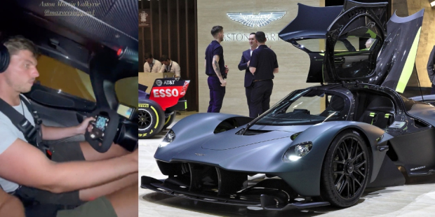 Max Verstappen y el Aston Martin Valkyrie.