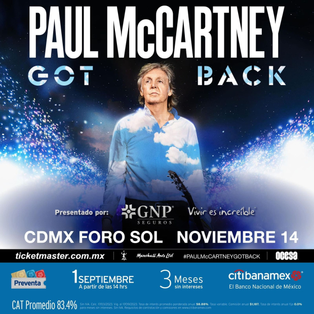 Paul McCartney confirma concierto en México