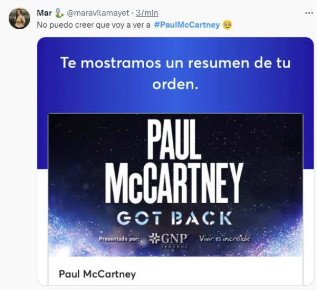 Fans presumen sus boletos para Paul McCartney