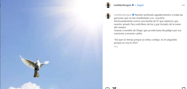 Mensaje de Matilde Obregón