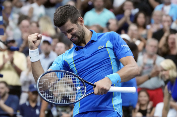 Novak Djokovic celebra una victoria.