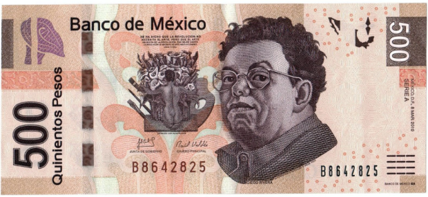 Billete de 500 pesos en el que aparece Diego Rivera es considerado el más romántico de todos.