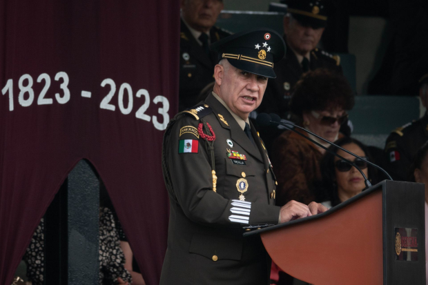 Ricardo Trevilla Trejo, General de División Diplomado de Estado Mayor, durante su participación en la Ceremonia Magna Conmemorativa al Bicentenario del Estado Mayor, realizada en Campo Marte.
