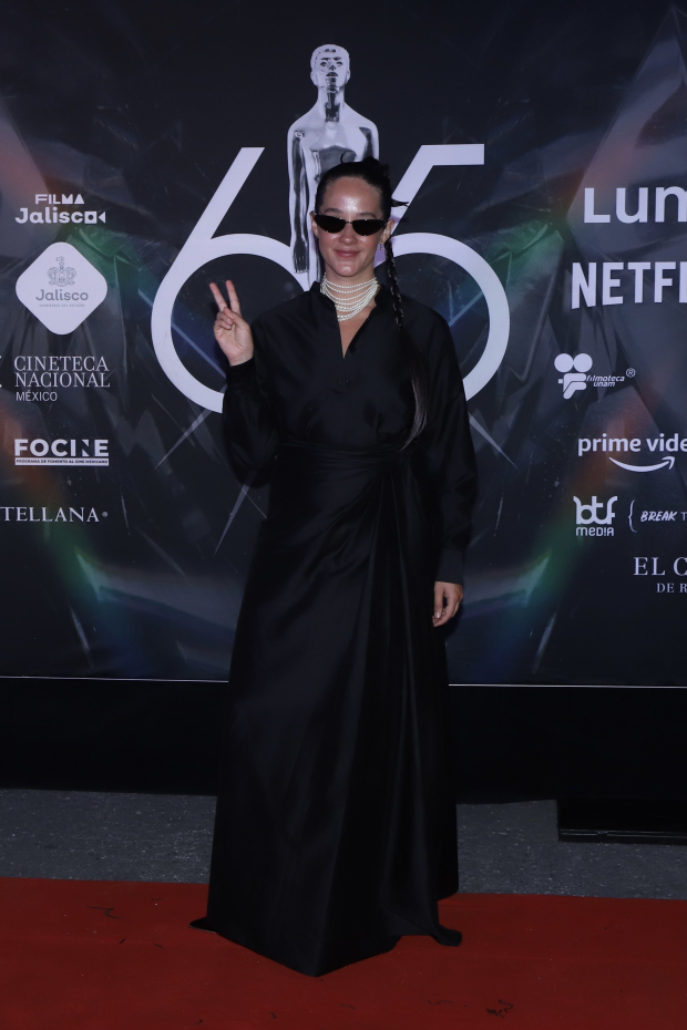 Ximena Sariñana  a su paso por la alfombra roja de la 65ª Edición del Premio Ariel.
