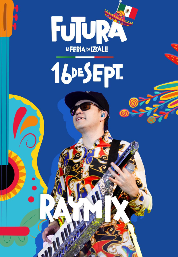 Raymix, con su electro cumbia, participará el 16 de septiembre en Cuautitlán Izcalli.