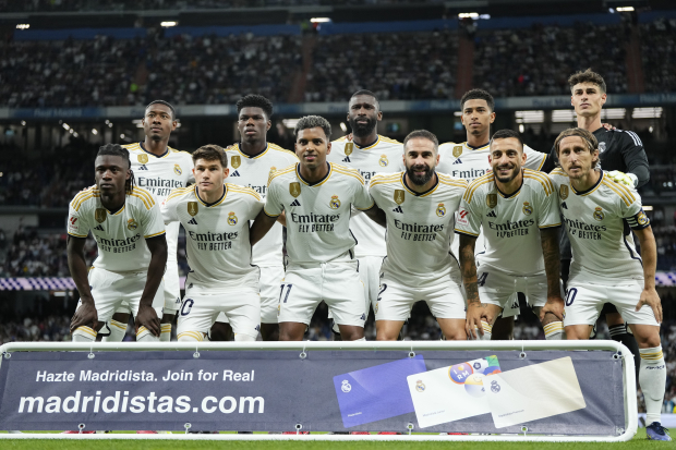 Futbolistas del Real Madrid ante de su partido contra el Getafe, el pasado 2 de septiembre.