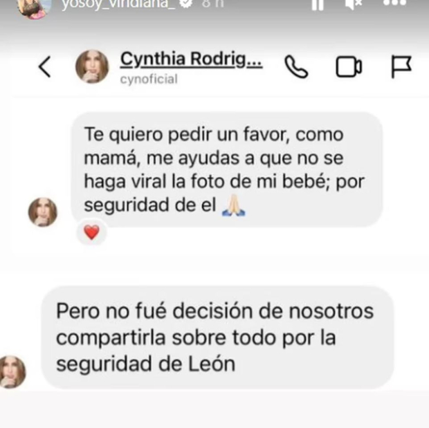 Cynthia Rodríguez pide que borren foto de su hijo