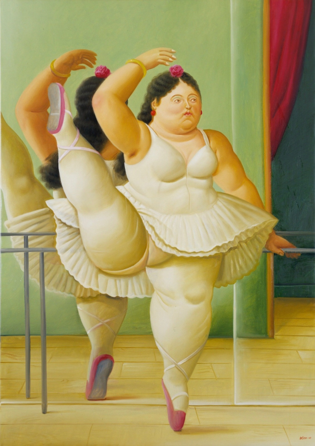 Botero, a través de su cuadro de “la bailarina de ballet” o “la bailarina en la barra” (2001), nos recuerda que la belleza no se limita a un solo molde.