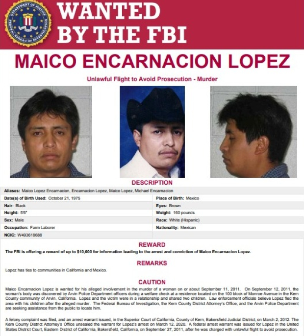 Ficha de búsqueda de Maico Encarnación López.
